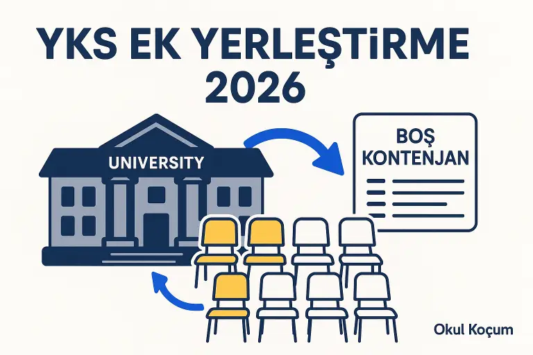 ana sayfa 5 YKS ek yerleştirme 2026 görseli — üniversitelerde boş kalan kontenjanlar ve ikinci tercih hakkı